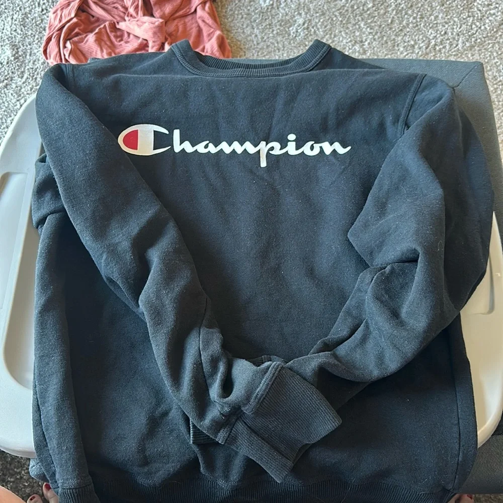 Black Champion Sweatshirt Pullover - Picture 1 of 1